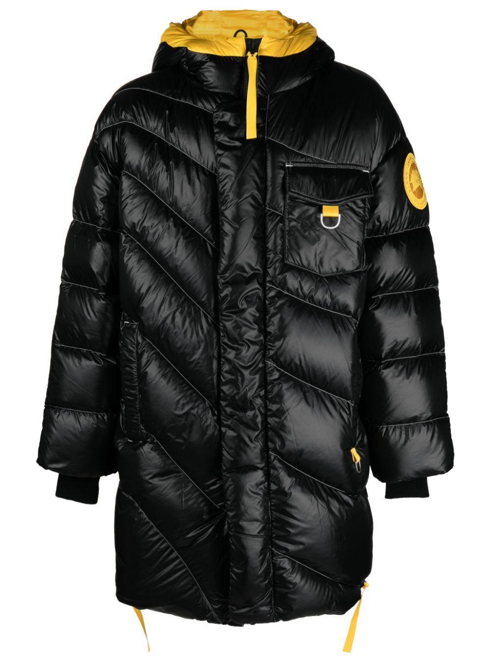 CANADA GOOSE X Pyer Moss Hooded Quilted Down Coat In Black Product Image