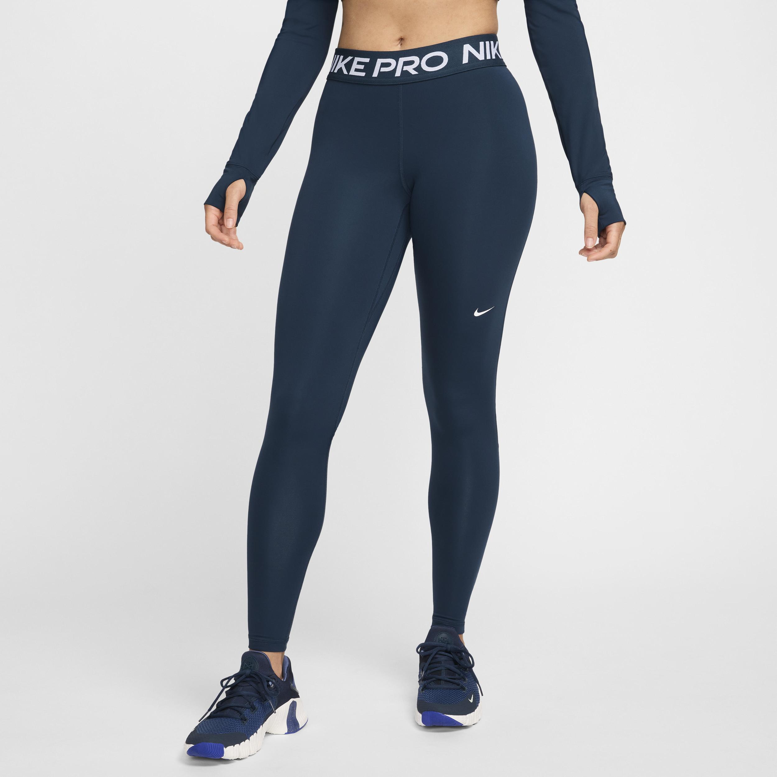 Womens Nike Pro Mid-Rise Mesh-Paneled Leggings product image