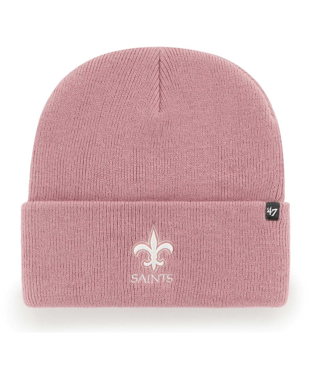 Womens 47 Brand Pink New Orleans Saints Haymaker Cuffed Knit Hat Product Image