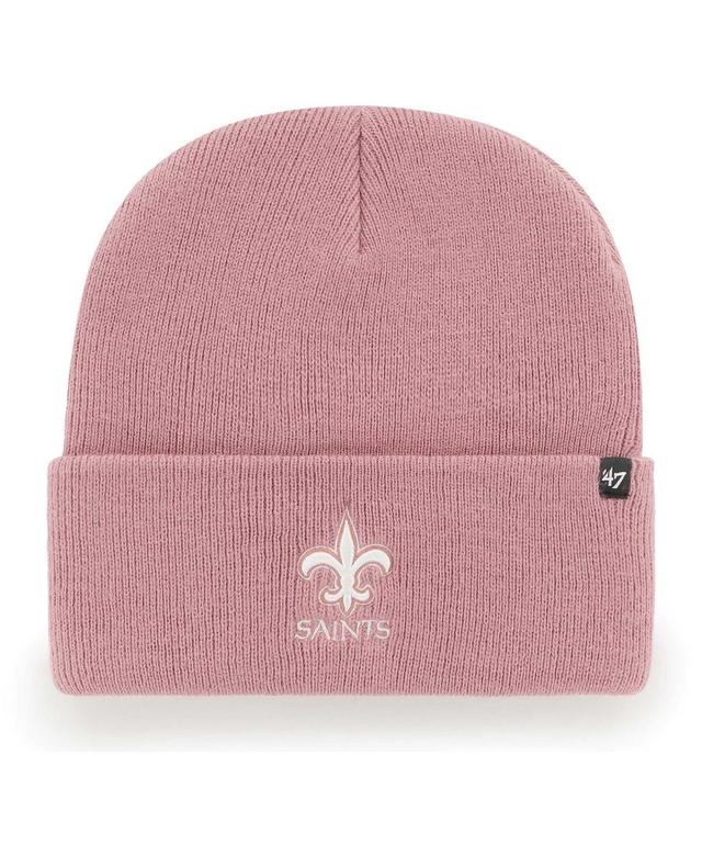 Womens 47 Brand Pink New Orleans Saints Haymaker Cuffed Knit Hat Product Image