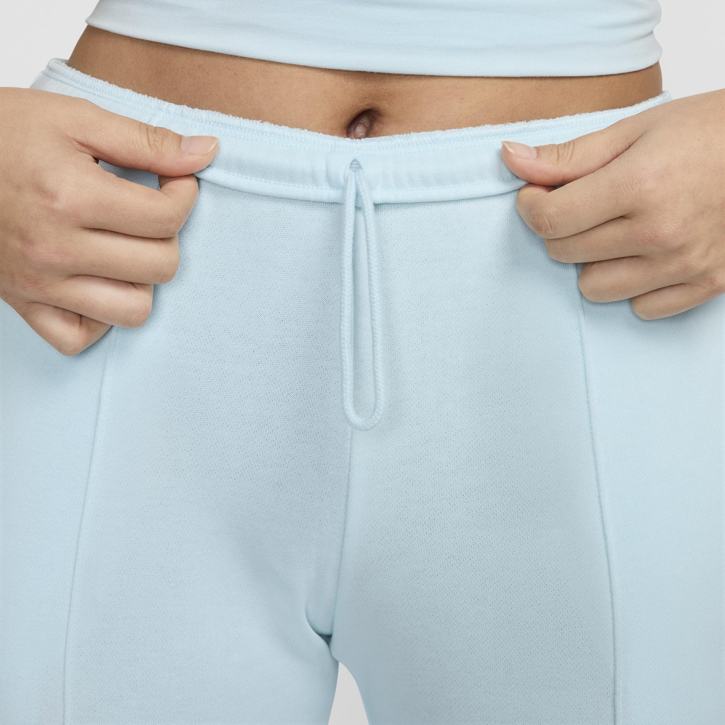 Womens Nike Sportswear Chill Terry Mid-Rise French Terry Open-Hem Sweatpants Product Image