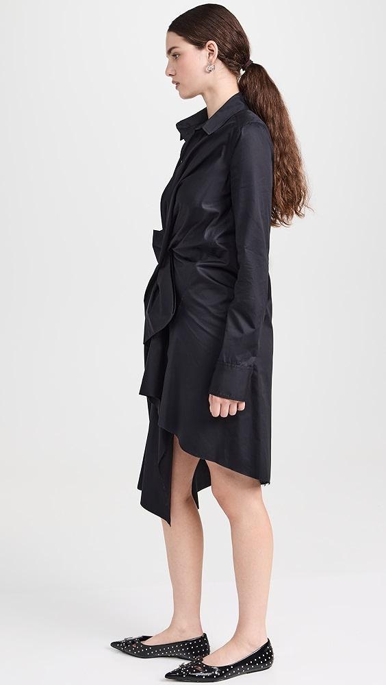 Marques Almeida Shirt Dress with Draped Side Bow | Shopbop Product Image