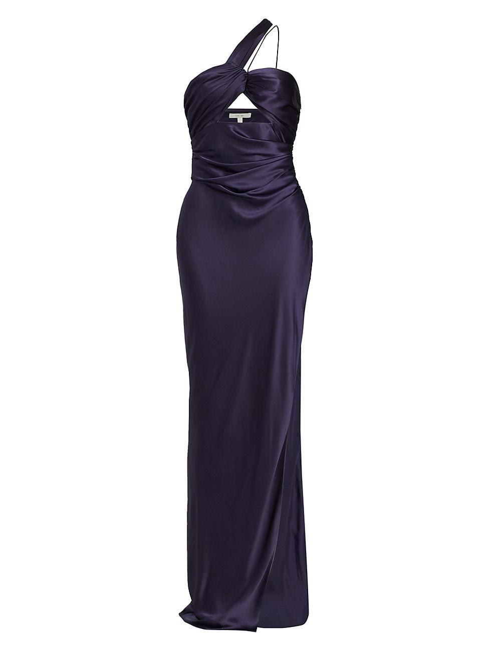 Womens Silk One-Shoulder Cut-Out Gown Product Image