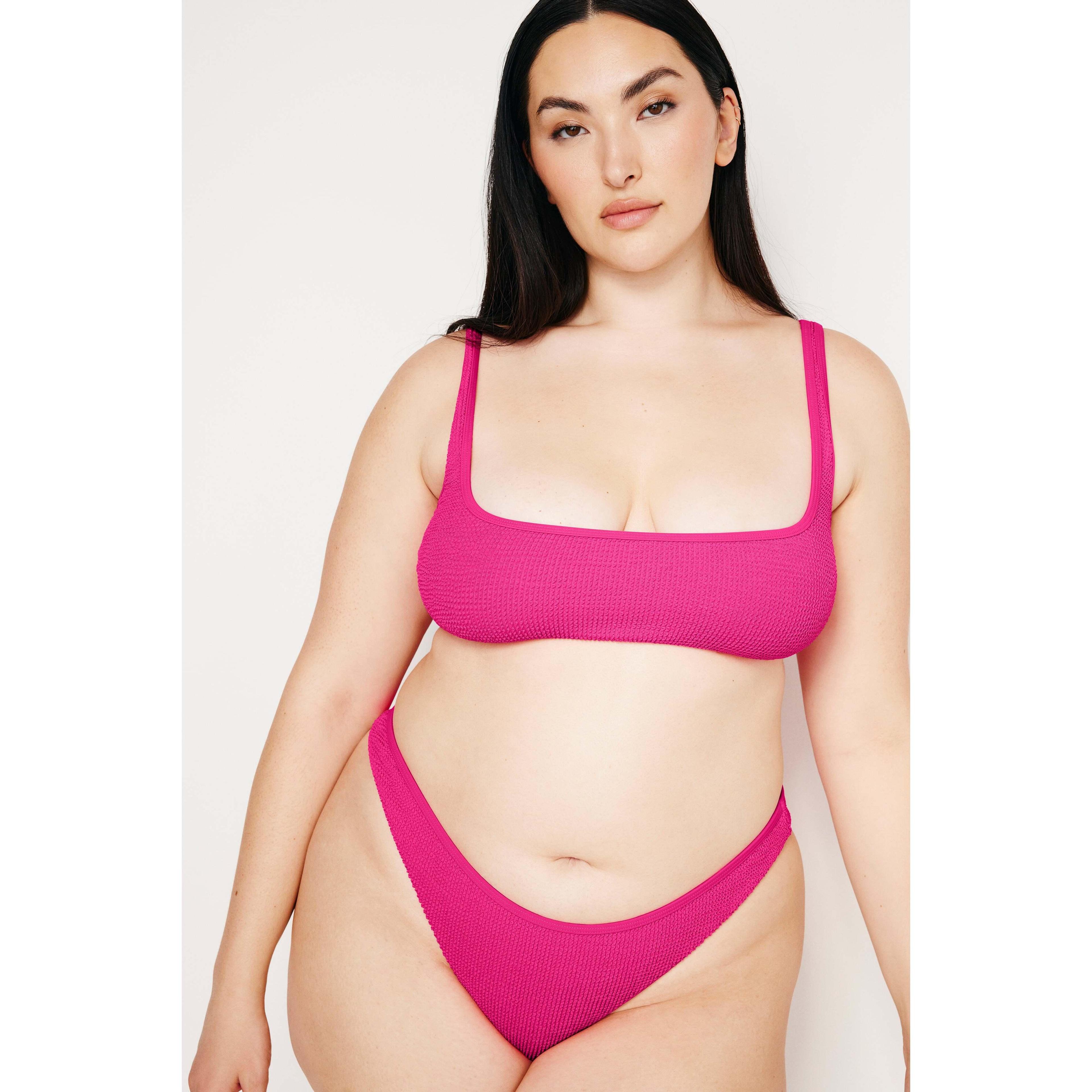 Womens Always Fits Tiny Bikini Top | Pink Glow, Size L/XL | Good American by Khlo Kardashian Product Image