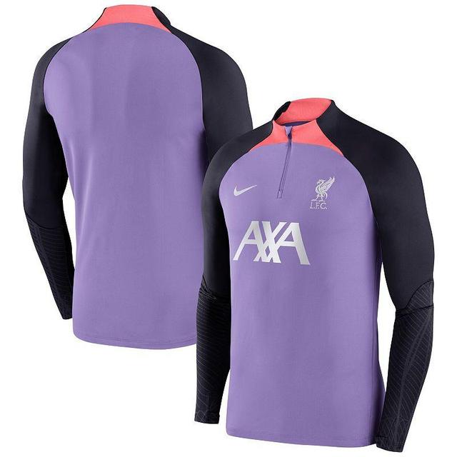 Mens Nike Purple Liverpool Strike Drill 2023/24 Performance Quarter-Zip Long Sleeve Top Product Image