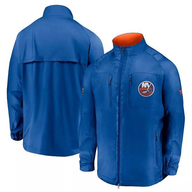 Mens Fanatics Branded Royal New York Islanders Authentic Pro Locker Room Rink Raglan Full-Zip Jacket Product Image