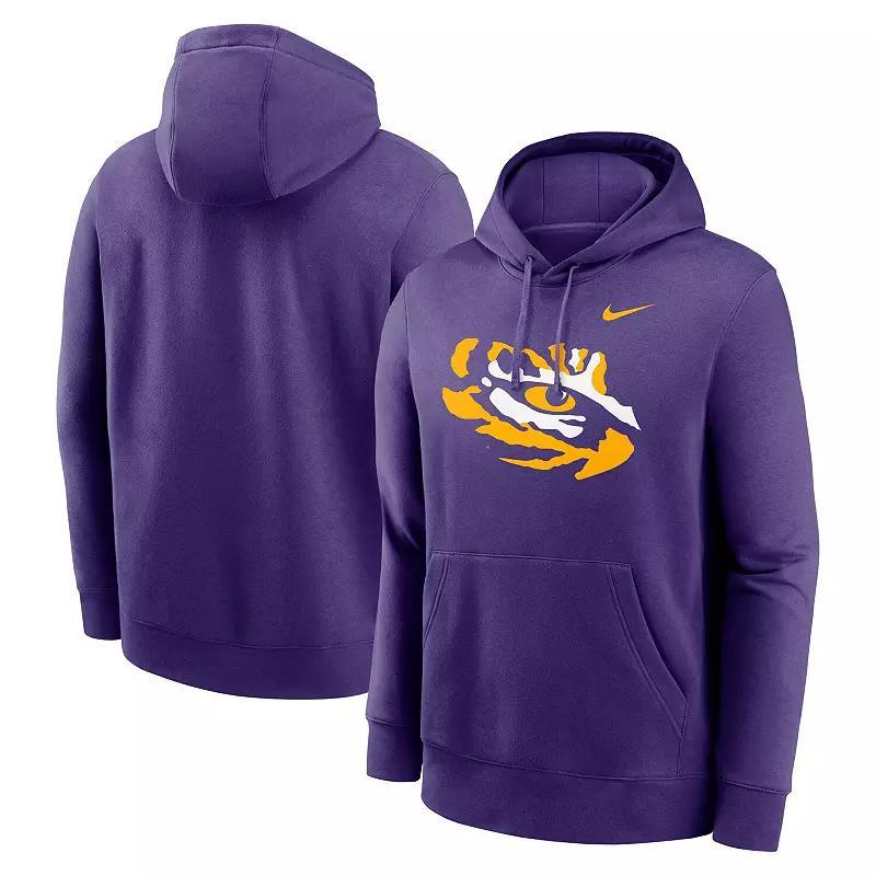 Mens Nike LSU Tigers Primetime Alternate Logo Club Fleece Pullover Hoodie Product Image