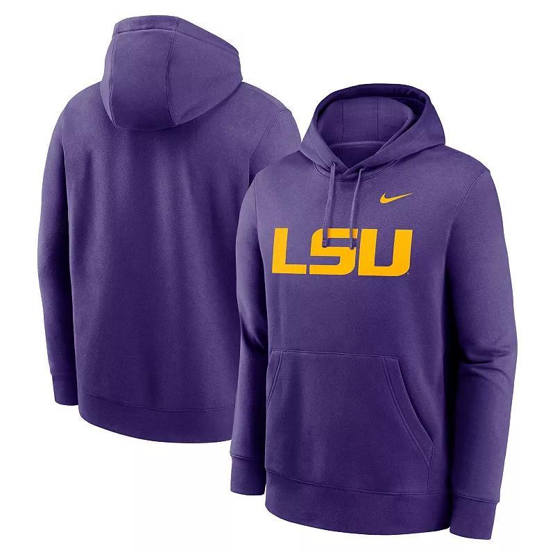 LSU Tigers Primetime Evergreen Club Primary Logo Nike Mens College Pullover Hoodie Product Image