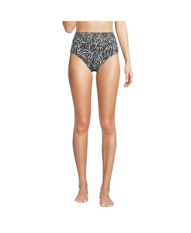 Lands End Womens Chlorine Resistant Pinchless High Waisted Bikini Bottoms Product Image