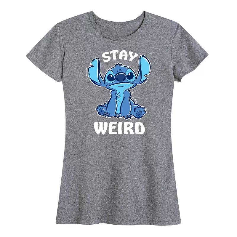 Disneys Lilo & Stitch Womens Stay Weird Graphic Tee Product Image