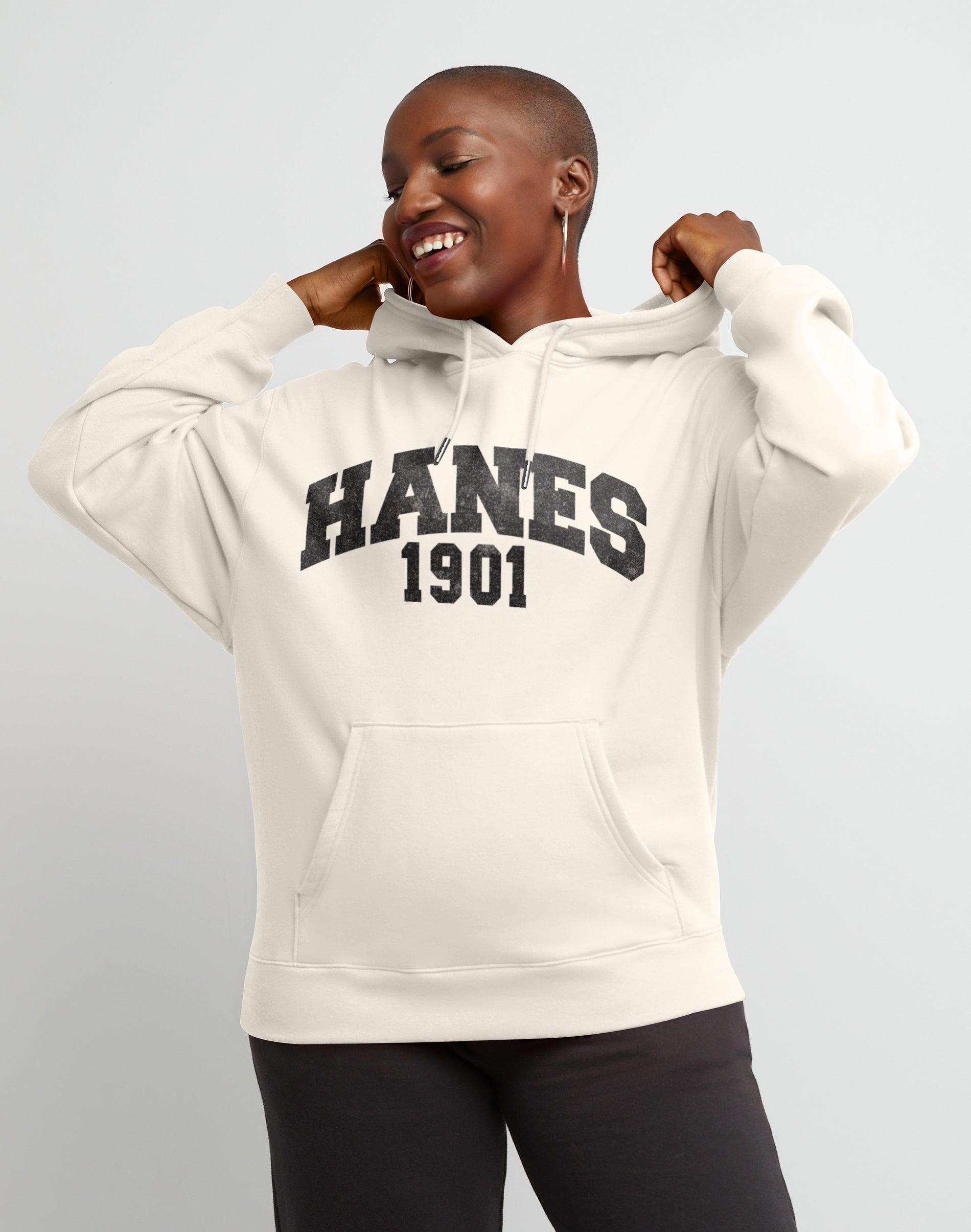 Hanes Originals Womens Fleece Hoodie, 1901 Natural XL Product Image