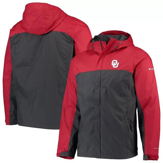 Mens Columbia Crimson/Charcoal Oklahoma Sooners Glennaker Storm Full-Zip Jacket Product Image