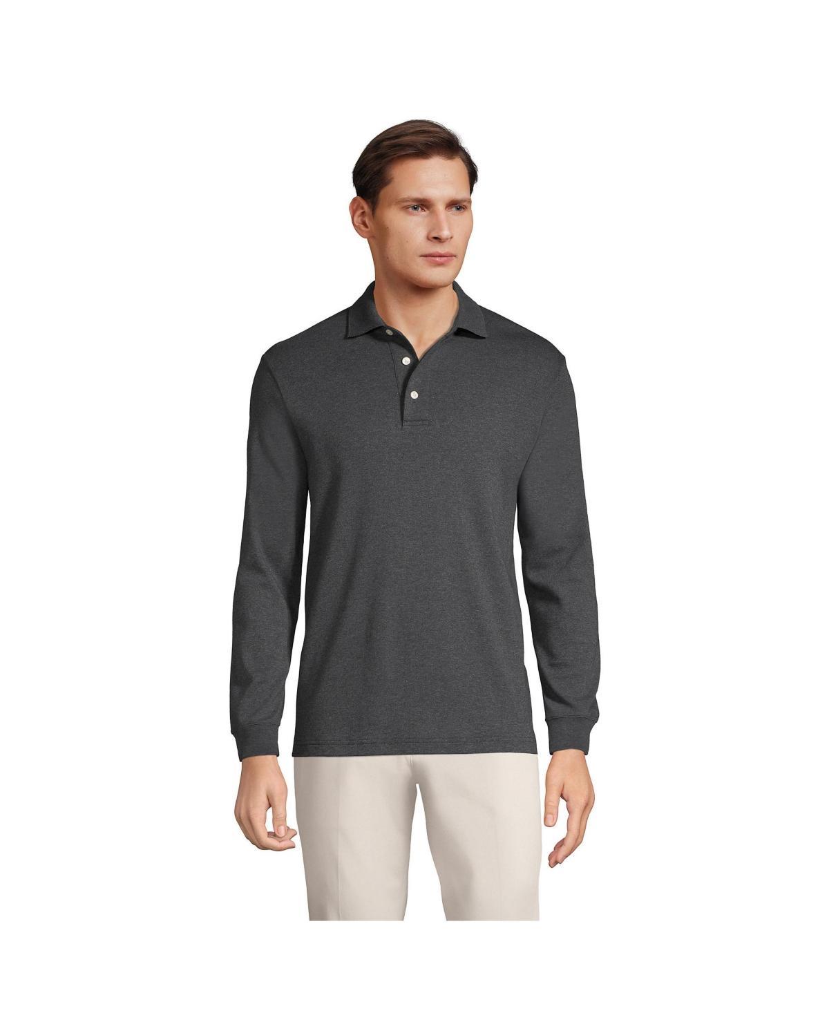 Big & Tall Lands End Classic-Fit Supima Interlock Polo, Mens Radiant Blue Product Image