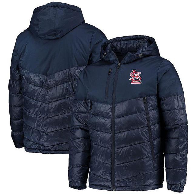 Men's G-III Sports by Carl Banks Navy St. Louis Cardinals Storm Hoodie Full-Zip Puffer Jacket Product Image