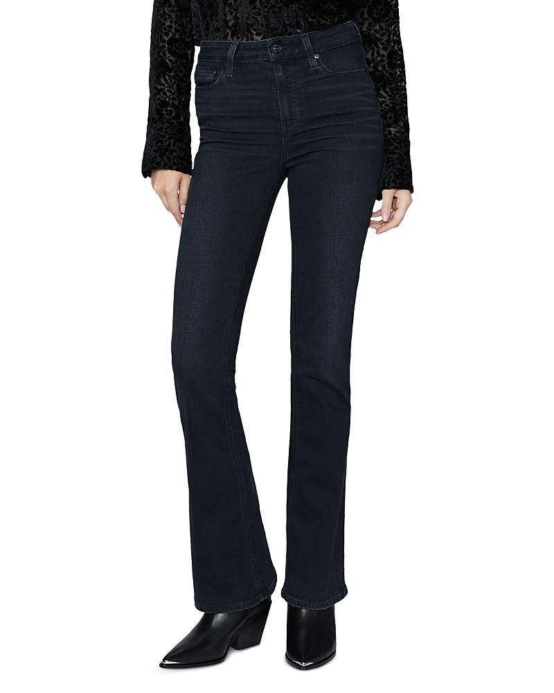 Paige Laurel Canyon High Rise Flare Jeans in Black Willow Product Image