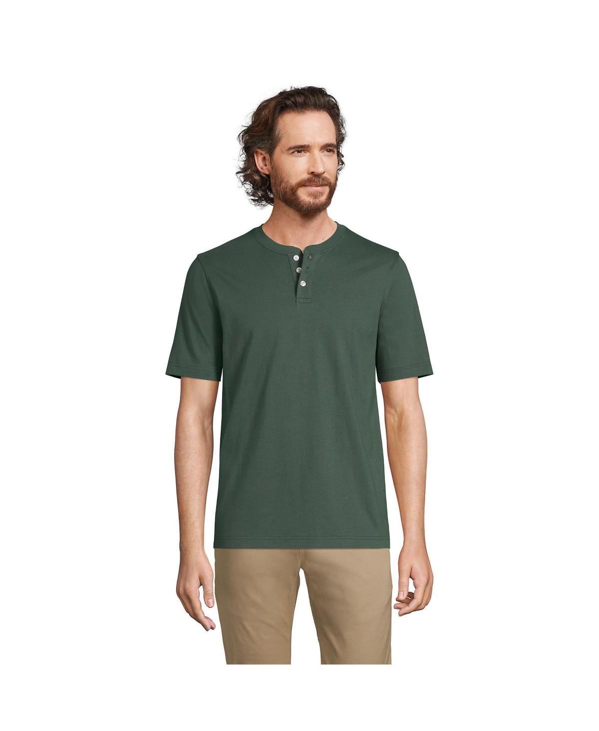 Lands End Mens Short Sleeve Super-t Henley T-Shirt Product Image