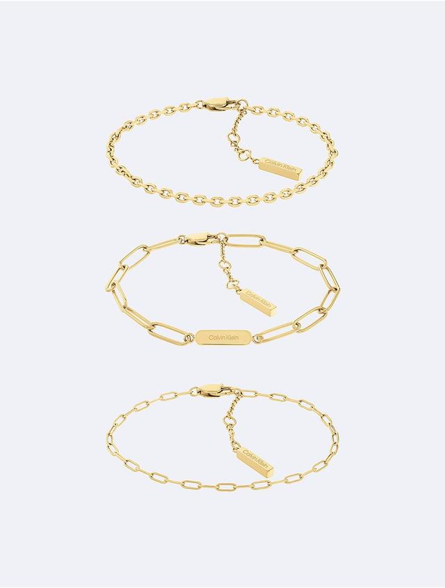 Calvin Klein Womens Stainless Steel Chain Bracelet Gift Set, 3 Piece Product Image