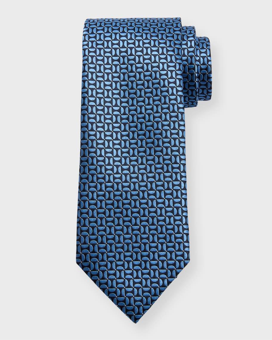 Men's Mulberry Silk Geometric Jacquard Tie Product Image