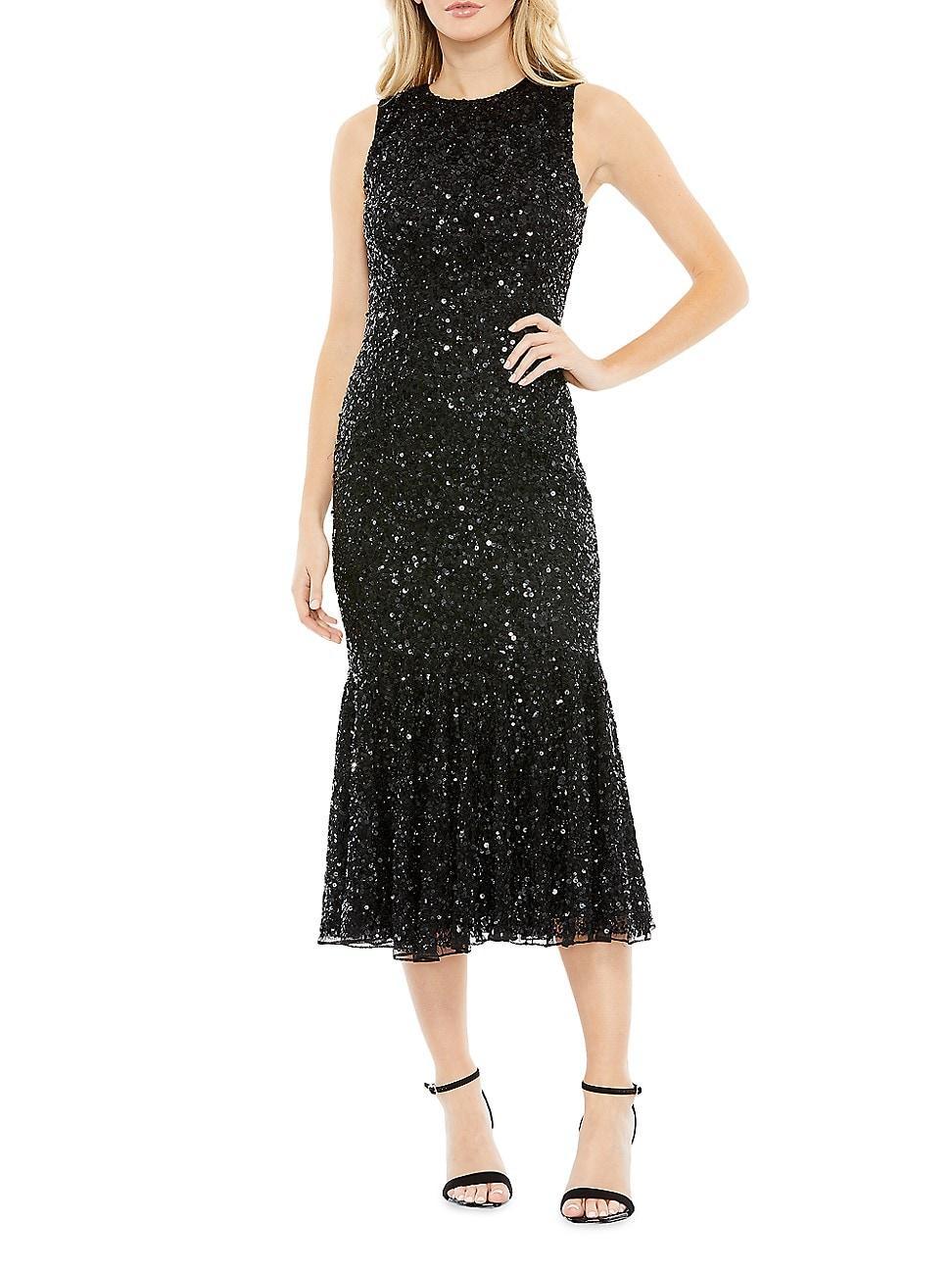 Womens Metallic Midi-Dress Product Image