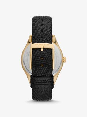 Harlowe Pavé Gold-Tone and Lizard Embossed Leather Strap Product Image