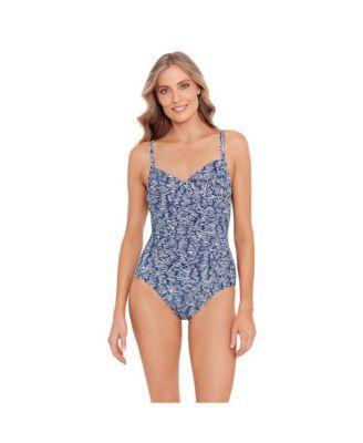 ShapeSolver by Penbrooke Womens ShapeSolver Surplice One-Piece Swimsuit Product Image