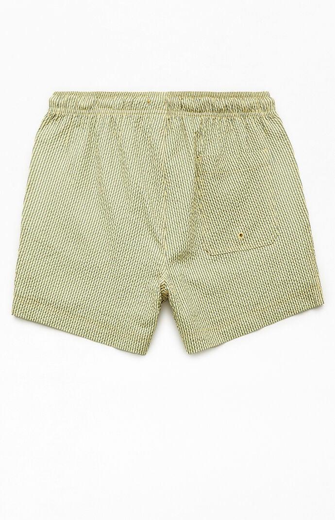 Men's Striped Seersucker 4.5" Swim Trunks - Product Image