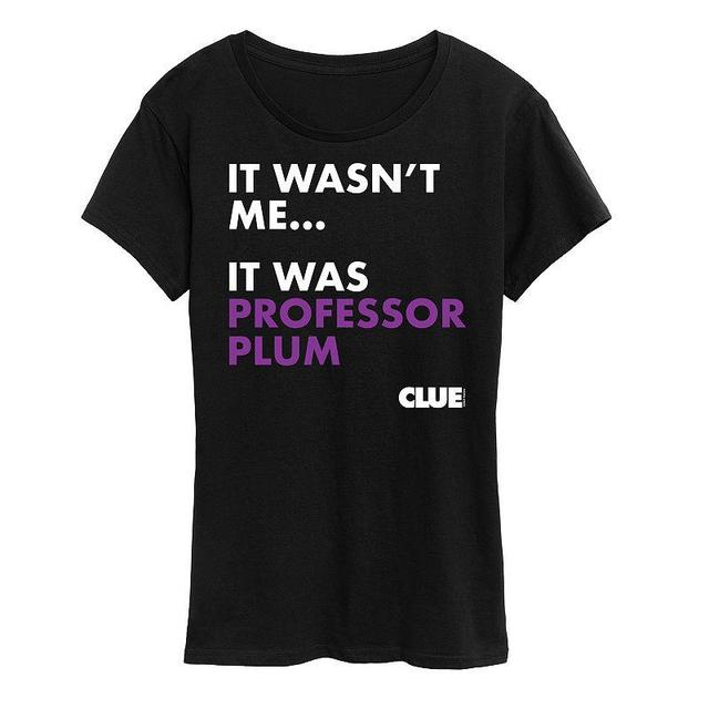 Womens Clue It Was Professor Plum Graphic Tee Product Image