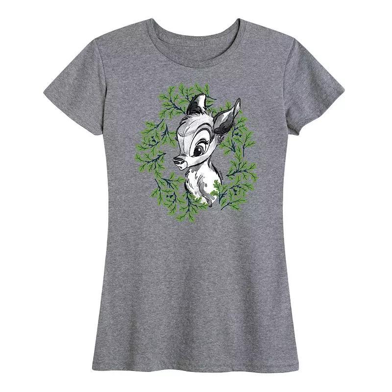 Disneys Bambi Womens Wreath Graphic Tee Product Image