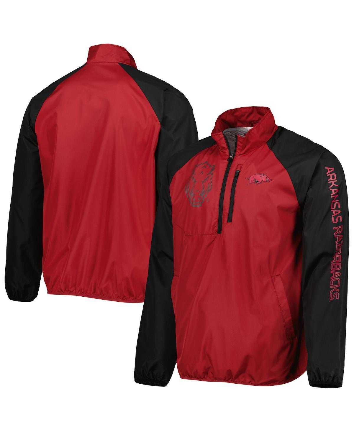 Mens G-III Sports by Carl Banks Cardinal Arkansas Razorbacks Point Guard Raglan Half-Zip Jacket Product Image