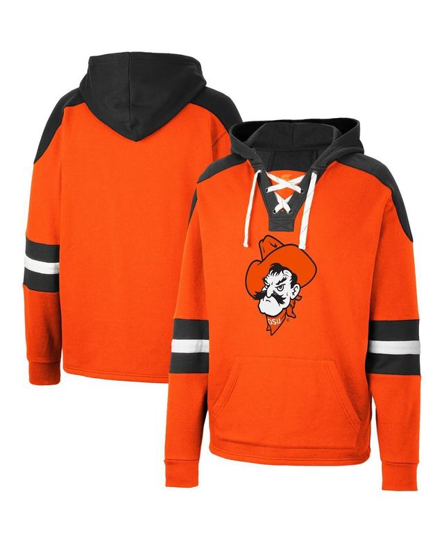 Mens Colosseum Orange Oklahoma State Cowboys Lace-Up 4.0 Pullover Hoodie Product Image