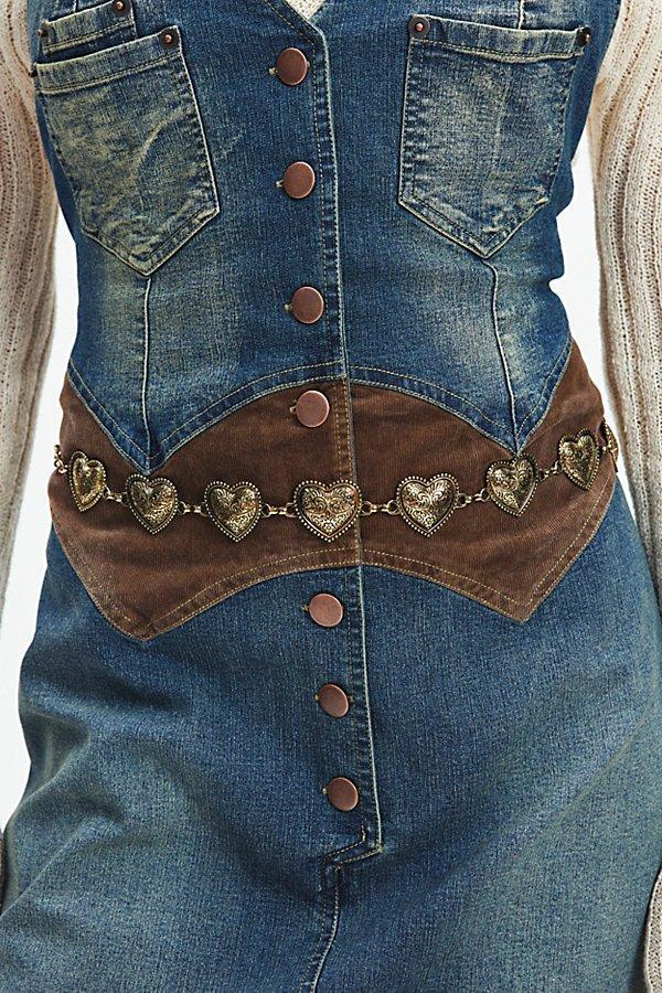 Western Heart Chain Belt Womens at Urban Outfitters Product Image