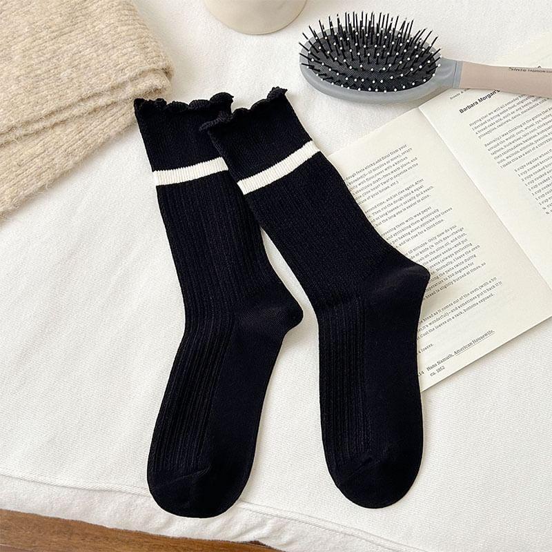 Contrast Trim Socks / Set Product Image