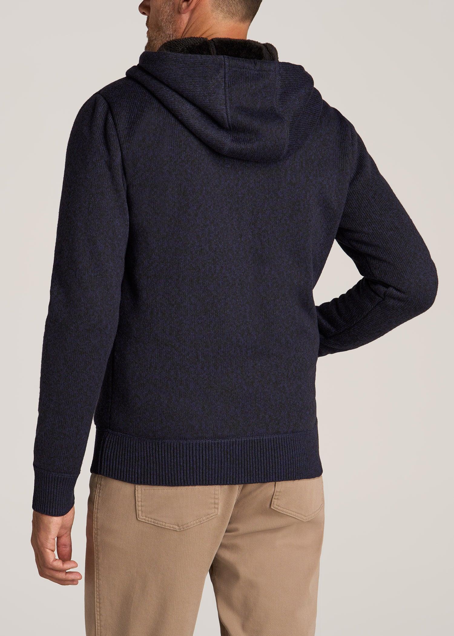 Hooded Sherpa Sweater for Tall Men in Patriot Blue Product Image