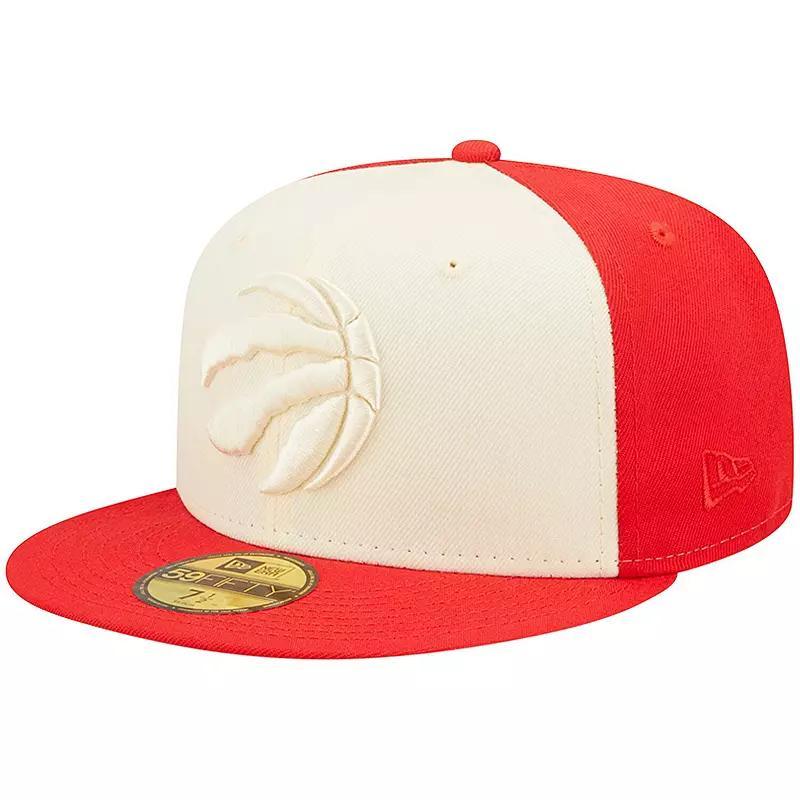 Mens New Era Cream/Red Toronto Raptors Cork Two-Tone 59FIFTY Fitted Hat Product Image