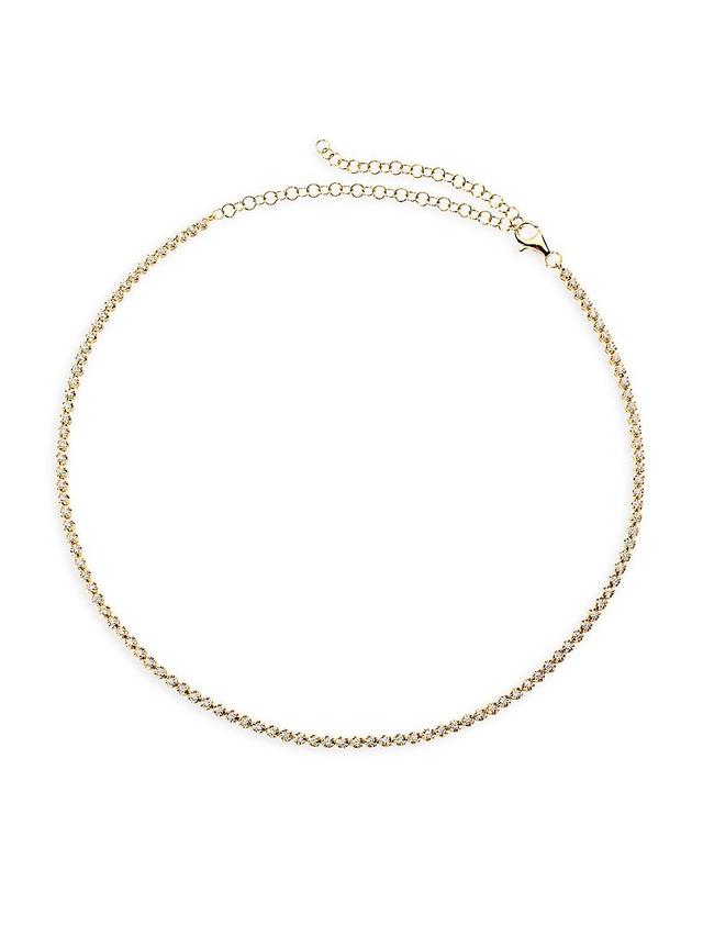 Womens 14K Yellow Gold & 1.94 TCW Diamond Tennis Necklace Product Image