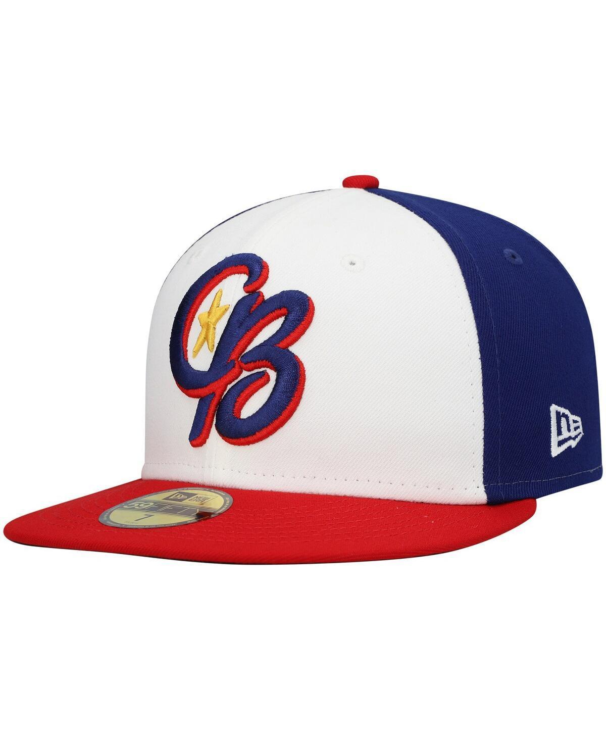 Mens New Era White Kannapolis Cannon Ballers Authentic Collection Team Alternate 59FIFTY Fitted Hat Product Image