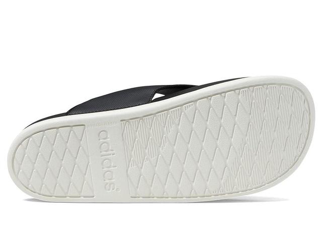 adidas Adilette Comfort Flip-Flop White/Black) Women's Shoes Product Image