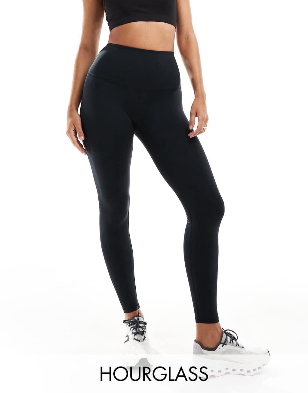 ASOS 4505 Hourglass Icon bum sculpt gym legging with inner pocket in black product image