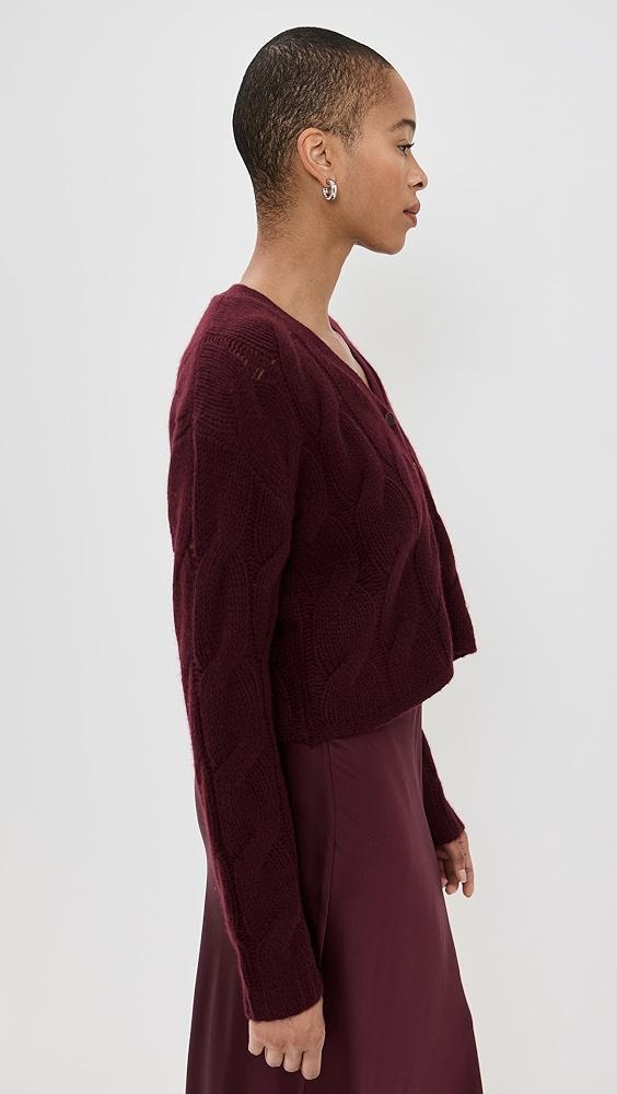 Sablyn V Neck Cropped Cable Cardigan | Shopbop Product Image