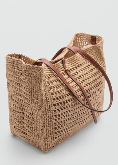 MANGO - Natural fiber shopper bag - One size - Women Product Image