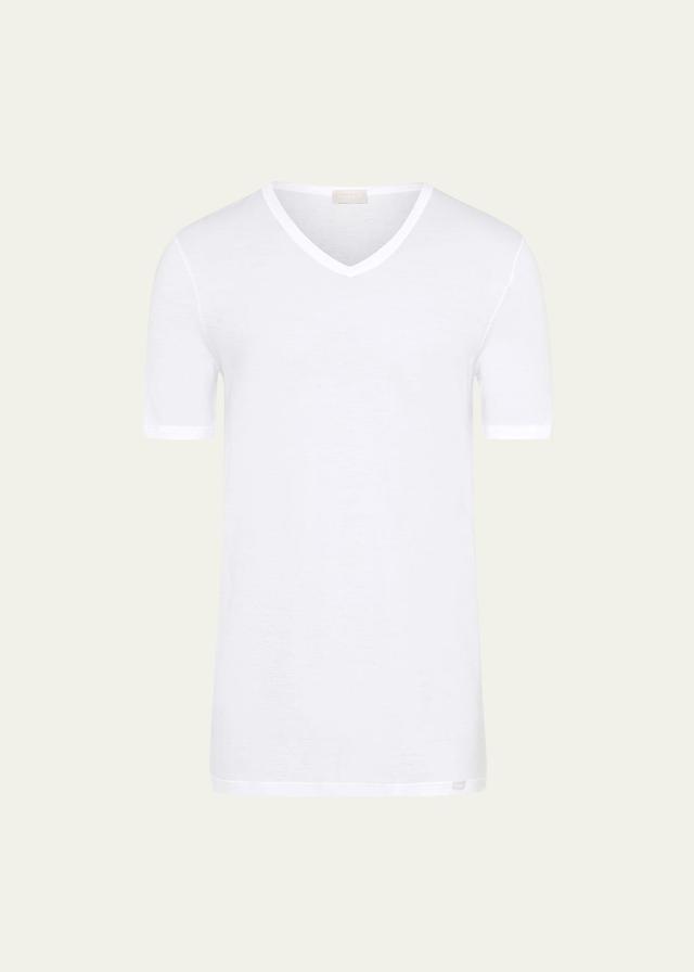 Mens Mercerized Cotton V-Neck T-Shirt Product Image