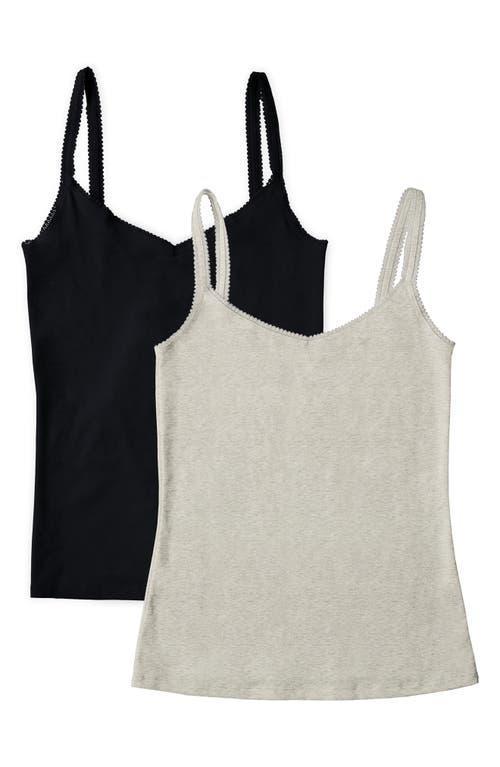 On Gossamer Womens Cotton Camisole, Pack of 2 1427P2 - Champagne, White Product Image