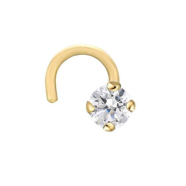 Lila Moon Diamond Accent Curve Nose Stud, Womens, 14k Gold Product Image