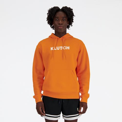 New Balance Mens X Klutch Essentials Fleece Hoodie - Orange/Orange Product Image