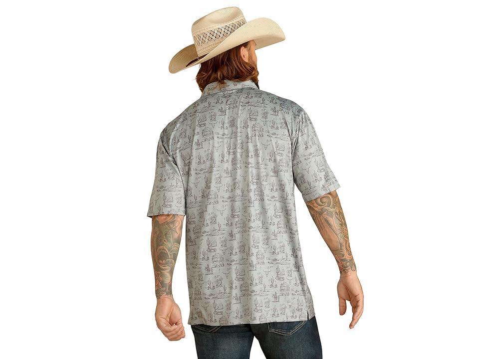 Ariat Charger 2.0 Printed Polo Glow) Men's Clothing Product Image