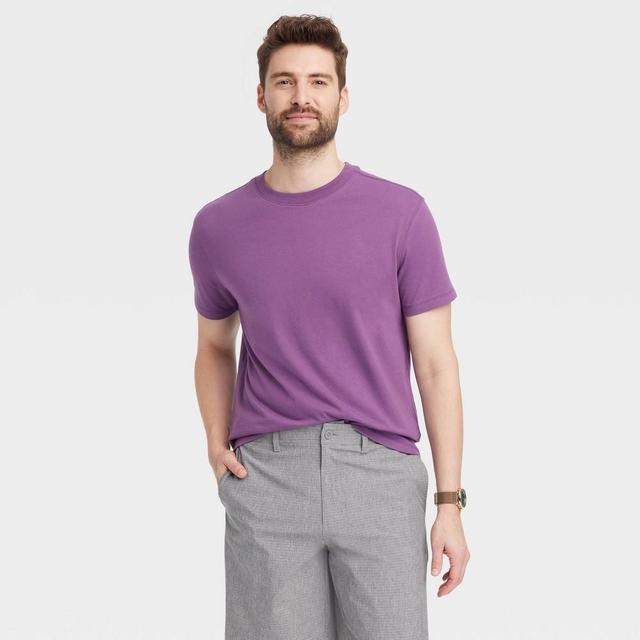 Mens Every Wear Short Sleeve T-Shirt - Goodfellow & Co Bold Violet L Product Image