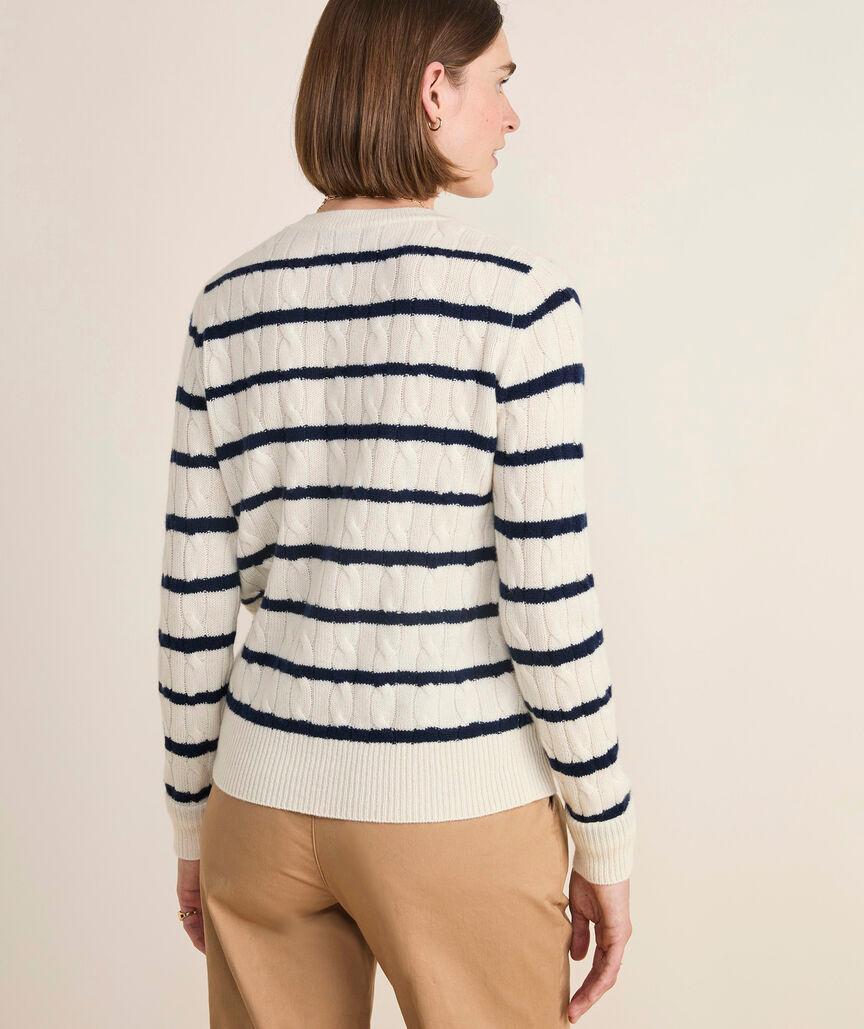 Cashmere Classic Cable Crewneck Sweater Product Image