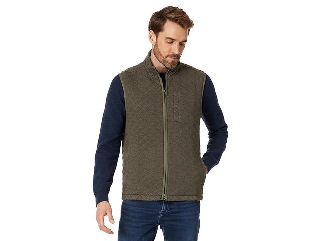 Faherty Epic Quilted Fleece Vest Melange 1) Men's Clothing Product Image