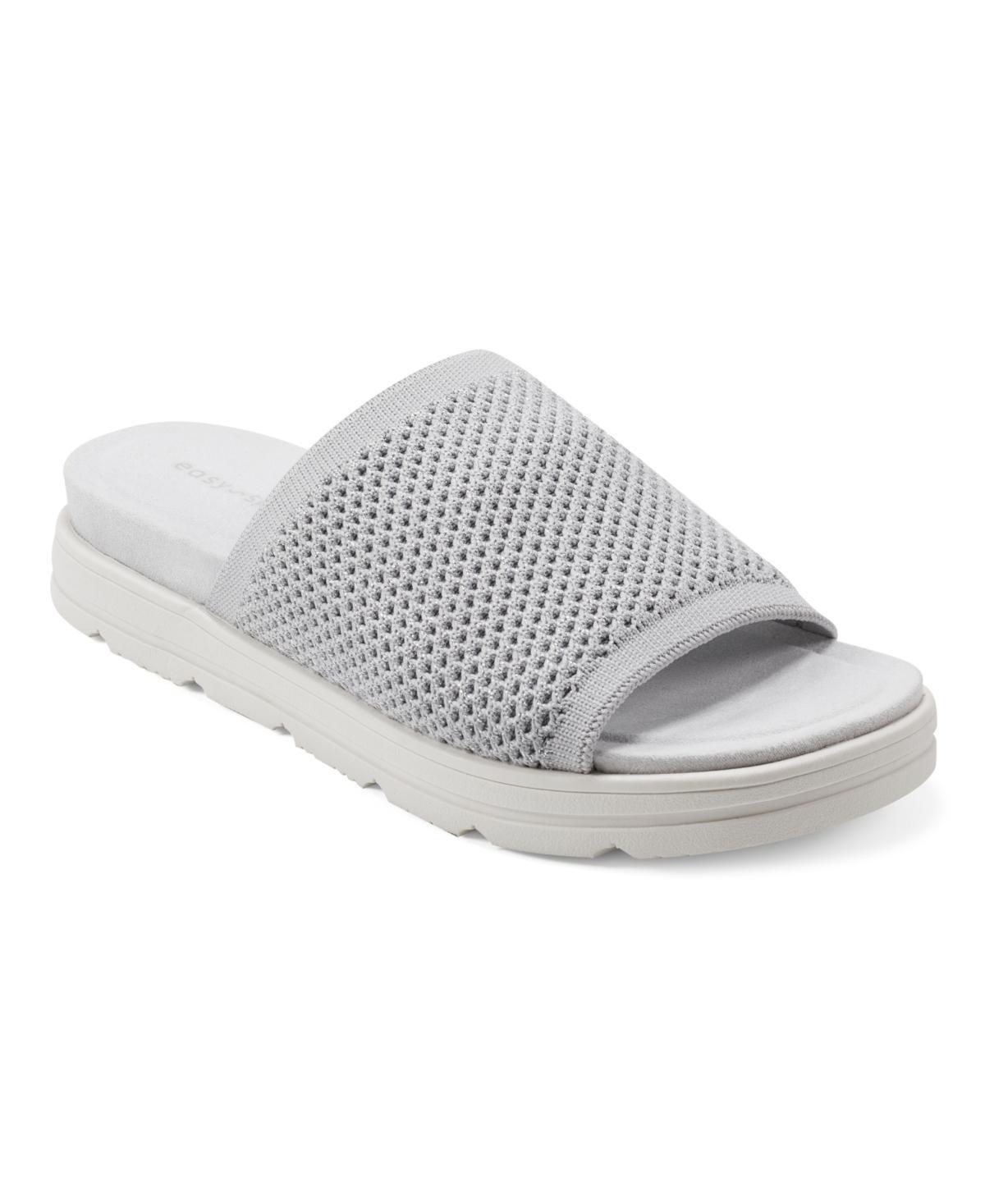 Easy Spirit Womens Siena Round Toe Casual Slip-on Sandals - Light Gray Product Image