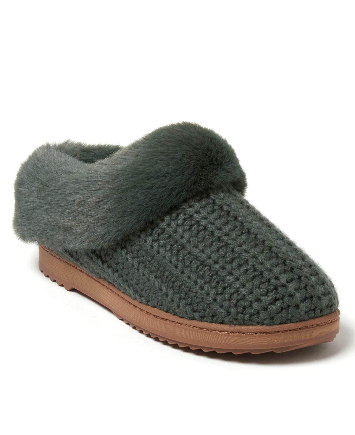 Dearfoams Hannah Festive Knit Womens Clog Slippers Product Image